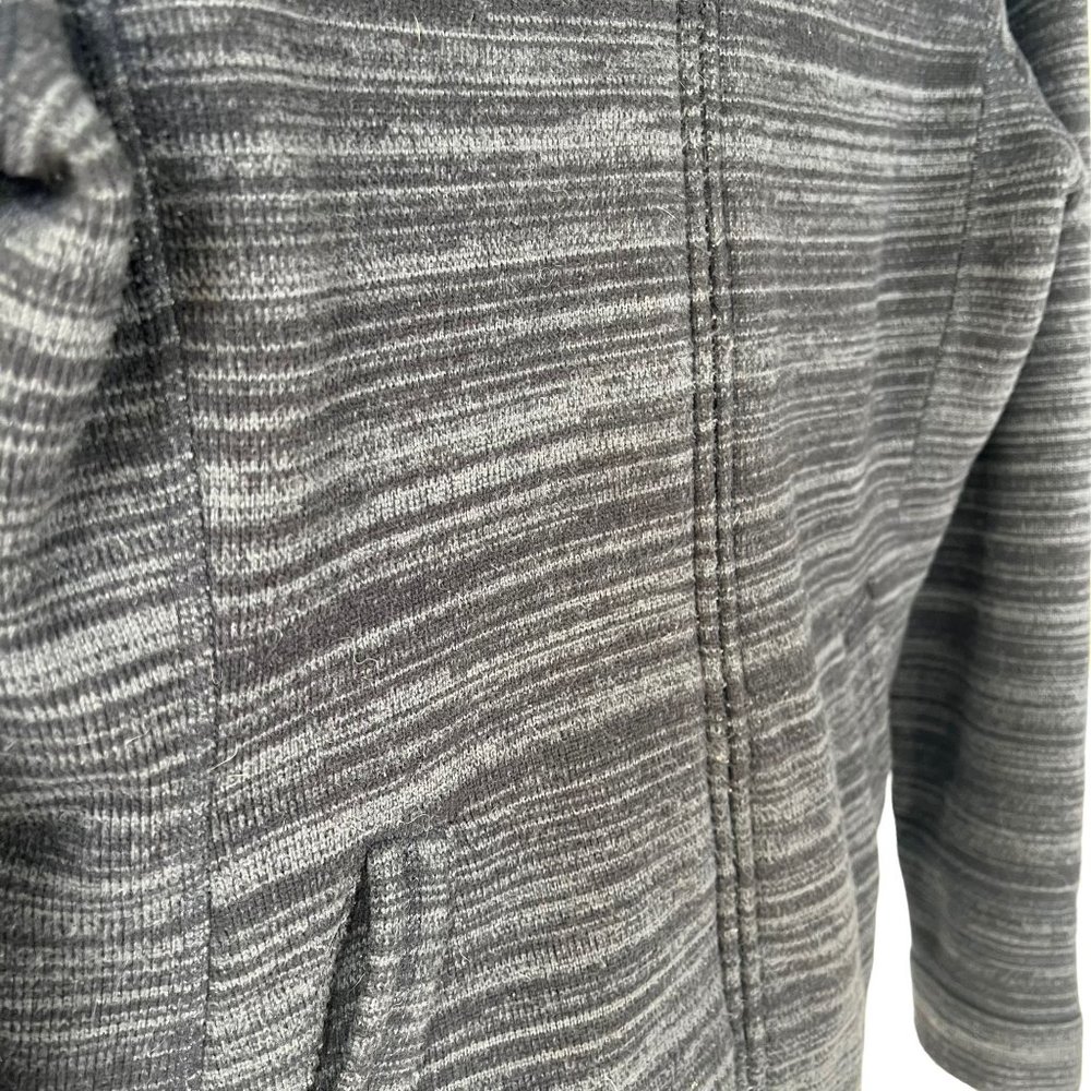 The North Face Black Grey Marled Zip Up Hooded Jacket Medium - Picture 2 of 8